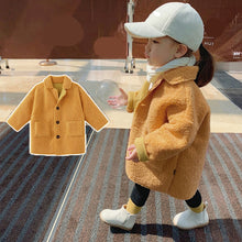 Cargar imagen en el visor de la galería, Girl Jacket Kids autumn winter Clothes Children long Jacket for Baby Girls Outerwear Coat 2020 toddlers 90~130 fashion solid