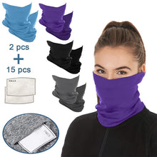 Cargar imagen en el visor de la galería, 2pcs Windproof Hiking Riding Scarf Outdoor Sun Protection Bandana Ice Cycling FaceNeck Gaiter Scarf Anti-sweat Cycling Face Mask