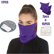Cargar imagen en el visor de la galería, 2pcs Windproof Hiking Riding Scarf Outdoor Sun Protection Bandana Ice Cycling FaceNeck Gaiter Scarf Anti-sweat Cycling Face Mask