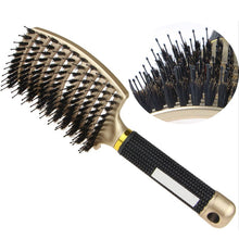 Cargar imagen en el visor de la galería, Hair Brush Scalp Massage Comb Hairbrush Bristle&Nylon Women Wet Curly Detangle Hair Brush for Salon Hairdressing Styling Tools