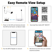 Load image into Gallery viewer, ANRAN 5MP Video Surveillance Kit Audio Camera Wireless NVR Kit Security Camera System 1920P Outdoor Waterproof Security Camera