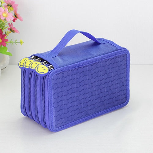 36/48/72 Holes Oxford School Pencil Case Kawaii Penalty Pencilcase Large Pen Bag Box Multi Kids Multifunction Stationery Pouch