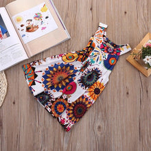 Load image into Gallery viewer, Kids Little Girls Dresses Toddler Printed Flower Baby Girl Sleeveless Party Tutu Summer Mini Dress 3 To 7 Years