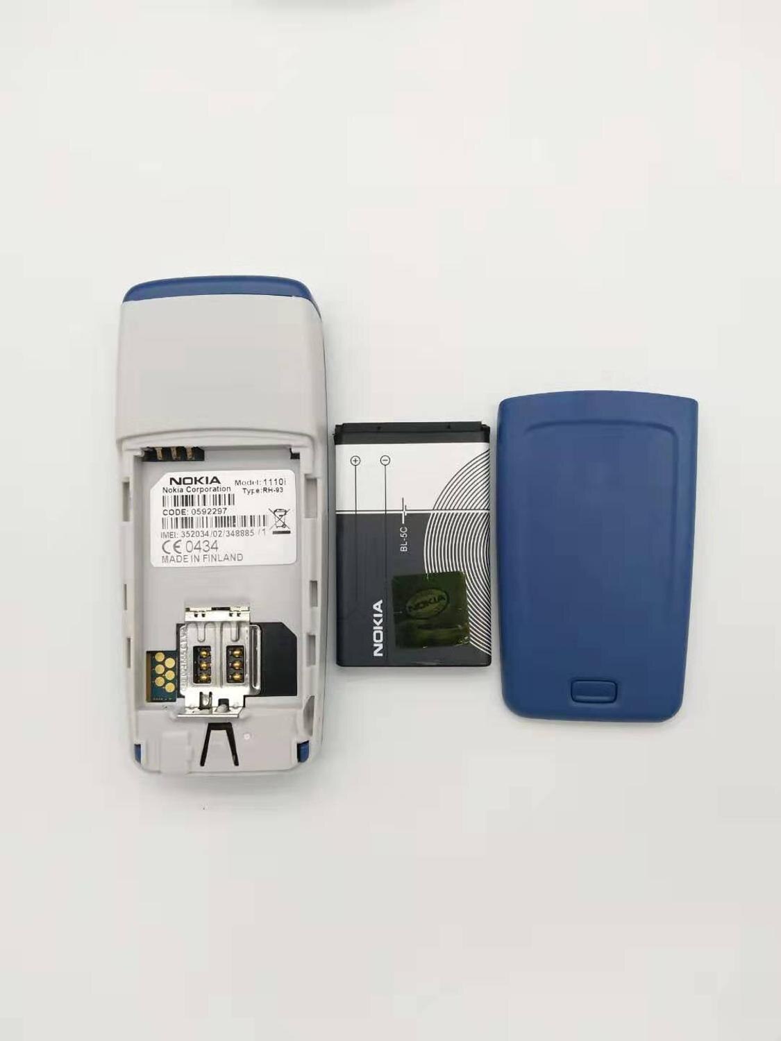 Original Mobile Phone Nokia 1110 1110i Mobile Phone Unlocked Old Mobile Classic Phone 1 Year Warranty refurbished