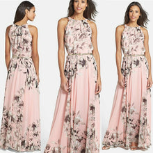 將圖片載入圖庫檢視器 Hirigin 2019 Summer New Style Fashion Women Sleeveless Chiffon Casual Beach Long Floral Dress Party Dress