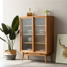 Load image into Gallery viewer, Home Furniture Kitchen Furniture Kitchen Cabinets living room storage locker cherry wood solid wood Kitchen Cabinet 80*40*110cm