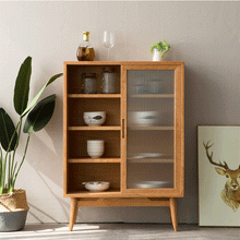 Load image into Gallery viewer, Home Furniture Kitchen Furniture Kitchen Cabinets living room storage locker cherry wood solid wood Kitchen Cabinet 80*40*110cm