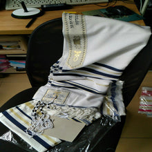 Load image into Gallery viewer, Talit Convenant Christian Holy Prayer Shawl Head Towel. Head Covering. Holy Scriptures. Hebrew