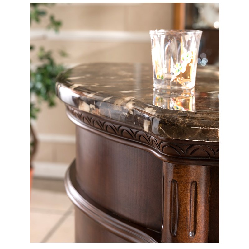 Hot sell solid wood home small bar furniture table and leather bar chairs Kleine bar möbel tisch und leder bar stühle GH178