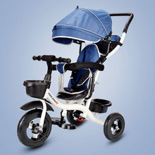 Cargar imagen en el visor de la galería, Infant Child Tricycle Bicycle Folding 1-3-5 Years Old Rotating Seat Baby Stroller 3 in 1 Three Wheels Child Stroller Bicycle