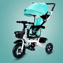 Cargar imagen en el visor de la galería, Infant Child Tricycle Bicycle Folding 1-3-5 Years Old Rotating Seat Baby Stroller 3 in 1 Three Wheels Child Stroller Bicycle