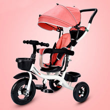 Cargar imagen en el visor de la galería, Infant Child Tricycle Bicycle Folding 1-3-5 Years Old Rotating Seat Baby Stroller 3 in 1 Three Wheels Child Stroller Bicycle