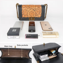 Load image into Gallery viewer, JOJUJOS Genuine Leather Crossbody Bag Female Bag Messenger Bag Vintage Carved Flower Purses and Handbags Luxury Designer Bags