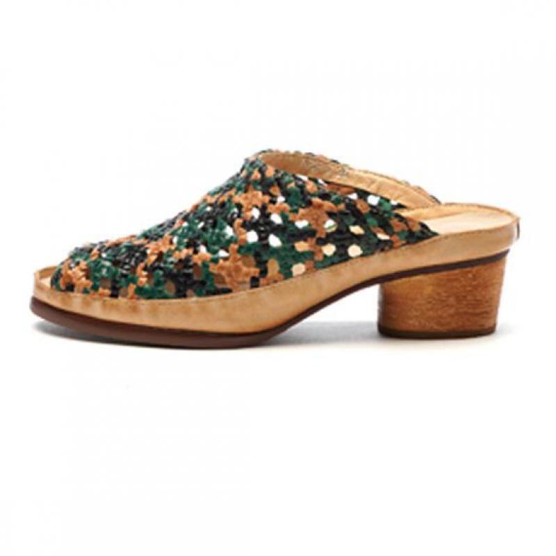 Johnature 2021 New Summer Slippers Women Shoes Genuine Leather Mixed Colors Peep Toe Retro Handmade Weave Slides Ladies Slippers