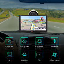 將圖片載入圖庫檢視器 Junsun D100 GPS 7" HD Car GPS Navigation FM Bluetooth AVIN Navitel latest Europe Map Sat nav Truck GPS Navigators Automobile