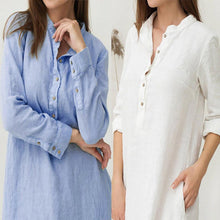 將圖片載入圖庫檢視器 KANCOOLD Women's Kaftan Cotton Long Sleeve Plain Casaul Dress Oversized Maxi Long Shirt dress women 2018jul20