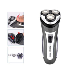 Load image into Gallery viewer, Kemei Electric Shaver Men Razor Rechargeable Beard Shaving Machine Trimmer Hair Cutter