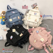 Cargar imagen en el visor de la galería, Korean Style Canvas Small Mini Backpack For Women Fashion Travel Backpack Leisure School Bag Tote For Tennage Girl Shoulder Bag