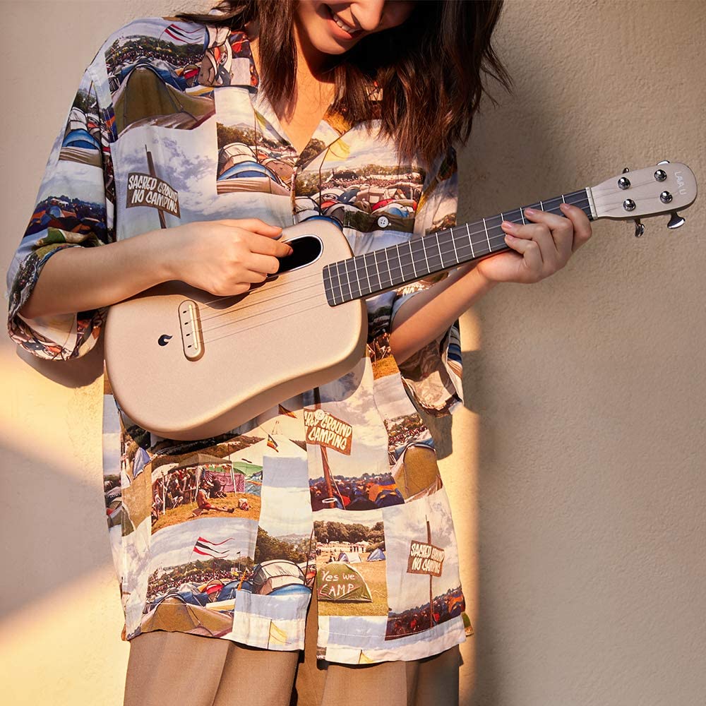 LAVA U Carbon Fiber FreeBoost Ukulele 23 inch 26 inch Tenor Ukulele With Effects Without Plugging In Travel Ukulele With Case