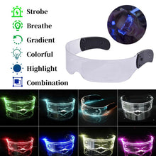 将图片加载到图库查看器,LED Luminous Glasses Electronic Visor Glasses Light Up Glasses Prop For Festival KTV Bar Party Performance Children Adult Gifts