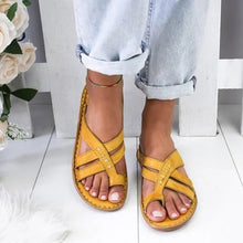 Charger l'image dans la galerie, Ladies Gladiator Sandals Fashion Roman Slope Heel Comfortable Slippers Low Heel Beach Shoes Casual Slippers Sandalia 2021