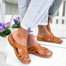 Charger l'image dans la galerie, Ladies Gladiator Sandals Fashion Roman Slope Heel Comfortable Slippers Low Heel Beach Shoes Casual Slippers Sandalia 2021