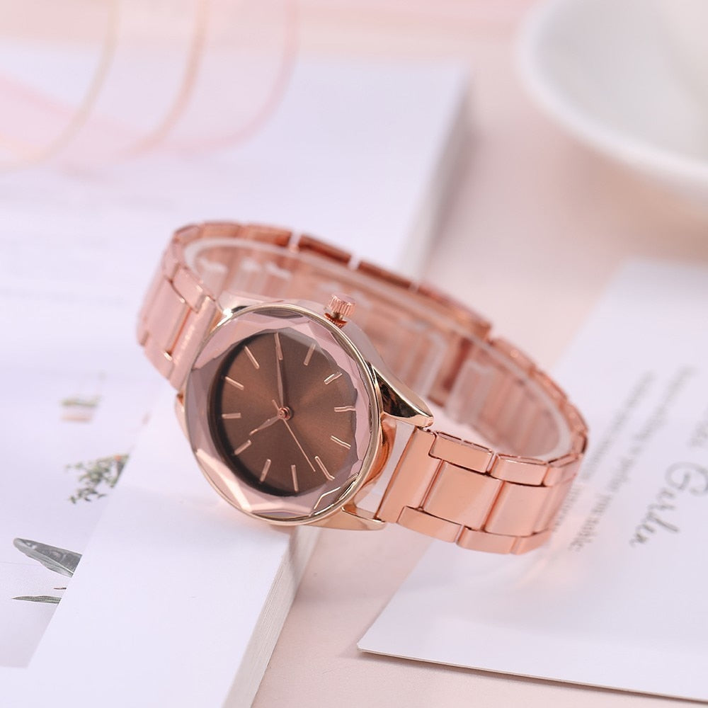 Ladies Luxury Brand Ceasuri Wristwatches Quartz Watch Women Stainless Steel Band Dress Watches Relogio Feminino Bayan Kol Saati