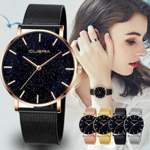 Load image into Gallery viewer, Ladies Watch Starry Sky Diamond Dial Women Bracelet Watches Stainless Luxury Brand Quartz Mesh Magnetic Buckle Wristwatch Woman