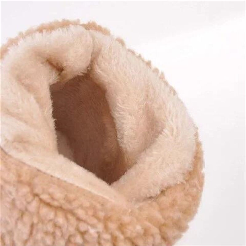 Ladies Winter Fur Warm Snow Boots Ladies Warm Ankle Boots Wool Ankle Boots Comfortable Shoes XL 40-43