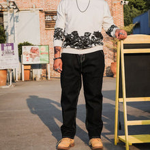 Charger l'image dans la galerie, Men's Large Size Jeans 10XL 12XL pants business office pants high waist stretch straight 8XL jeans autumn and winter stretch