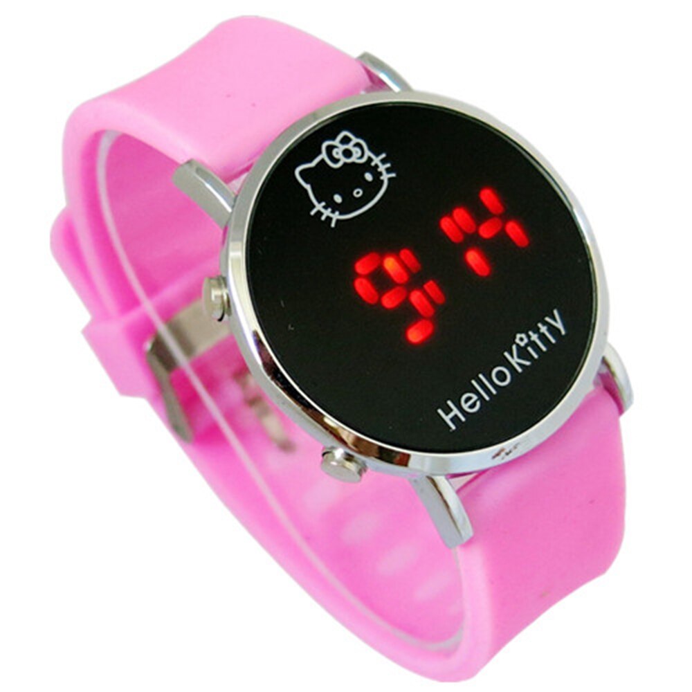LED Display Hello Kitty Digital Watch for Children Best Gift Kid Girls Women Wirstwatches Cat Cute Watches Drop Shipping