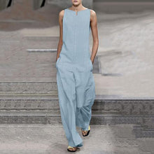 Load image into Gallery viewer, Lipswag Women's Sleeveless Jumpsuits 2019 Summer Solid Color Pocket Loose Rompers Fashion Lady Office Overalls