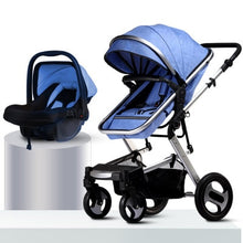 將圖片載入圖庫檢視器 Luxury Baby Stroller Carriage For Newborns High Landscape Two-way Baby 2 in 1 Folding Prams For Kids Car Seat Stroller