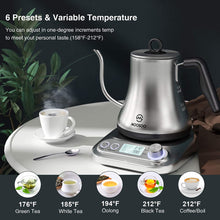 Load image into Gallery viewer, MOOSOO 0.8L Electric Gooseneck Kettle Thermo Pot Appliances Kitchen Smart Kettle With Temperature Control Keep-Warm Function