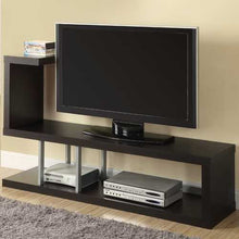 将图片加载到图库查看器,Modern Entertainment Center TV Stand in Cappuccino Finish