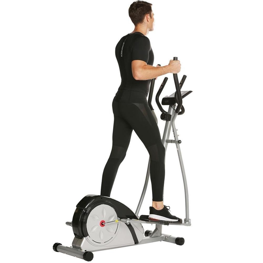 Magnetic Control Mute Elliptical Trainer with LCD Monitor Home Office Gym Workout Steppers Fitness Equipment Pedal Exerciser