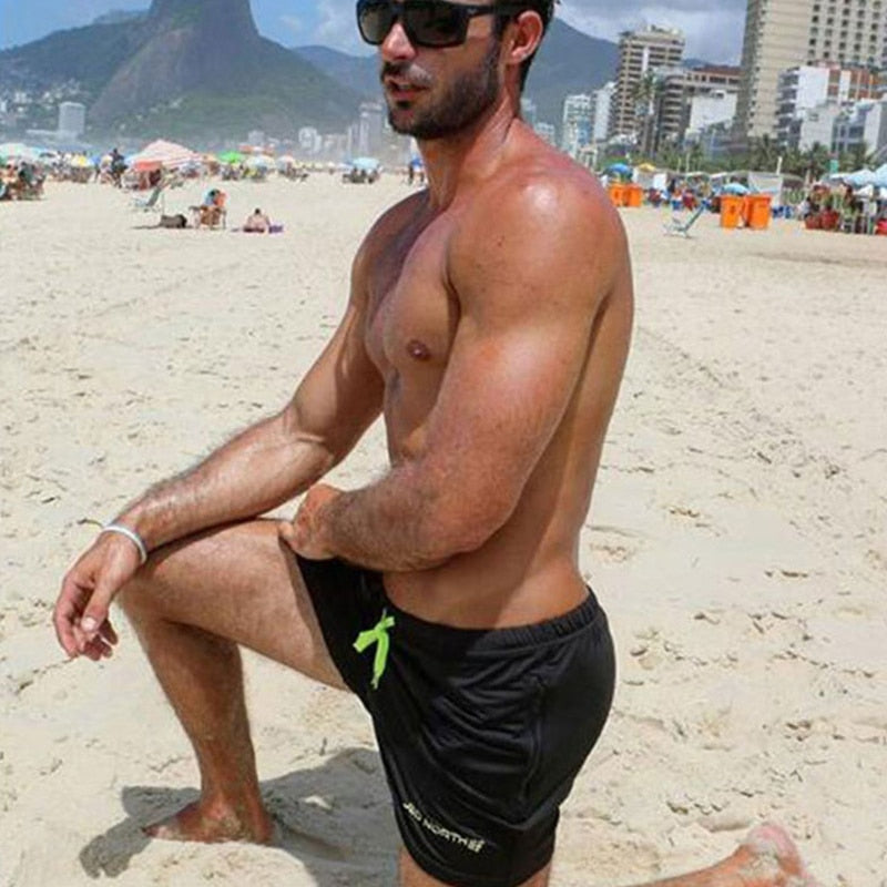 Men's Summer Bodybuilding Shorts Male Breathable Tight Short Pants Gyms Fitness Workout Jogger Man Casual Fashion Beach Sportswear