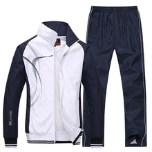 將圖片載入圖庫檢視器 Men's Sportswear New Spring Autumn 2 Piece Sets Sports Suit Jacket+Pant Sweatsuit Male Print Clothing Tracksuit Size L-5XL