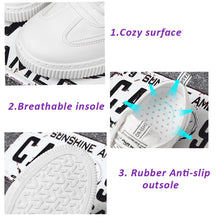 Load image into Gallery viewer, Men's White Casual Sneakers 2021 Summer Mesh Vulcanized Shoes Boys Tenis Sport Shoes Male Sneakers Men Canvas and Leather Shoe