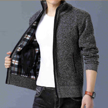 Load image into Gallery viewer, Men&#39;s Fleece Cardigan Sweater Fall/Winter Thermal Jacket Zip Knit Sweater Trend Casual Jacket plus size M-4XL
