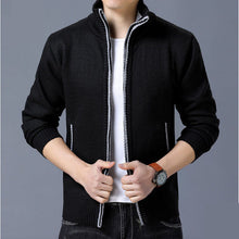 Charger l'image dans la galerie, Men's Fleece Cardigan Sweater Fall/Winter Thermal Jacket Zip Knit Sweater Trend Casual Jacket plus size M-4XL