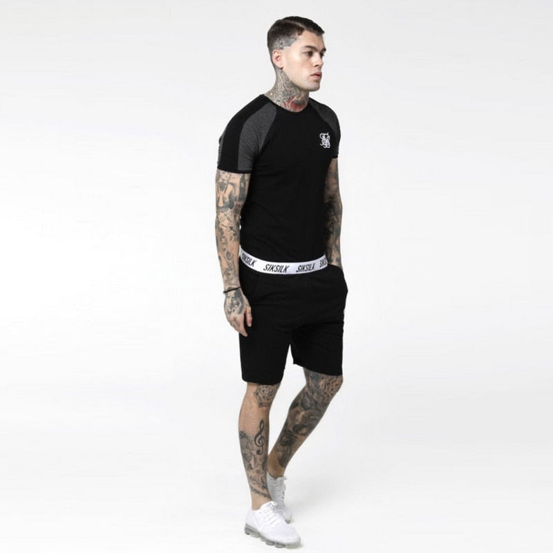 Men's Summer Silk Embroidery Gym Fitness Bodybuilding Casual Joggers Workout Brand Sporting Short Pants Sweatpants Sportswear