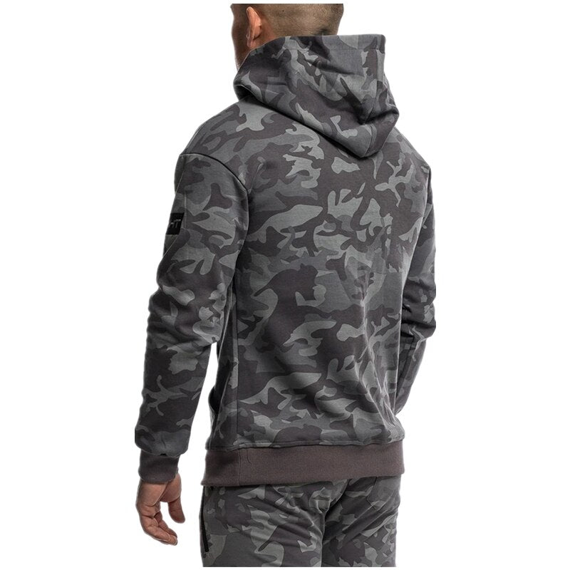 Men's Sports Suits Male Set Jogging Clothing Ropa De Marca Chandal Casual Hoodie Set Camouflage Big Pocket Cotton Dresy Tracksuit
