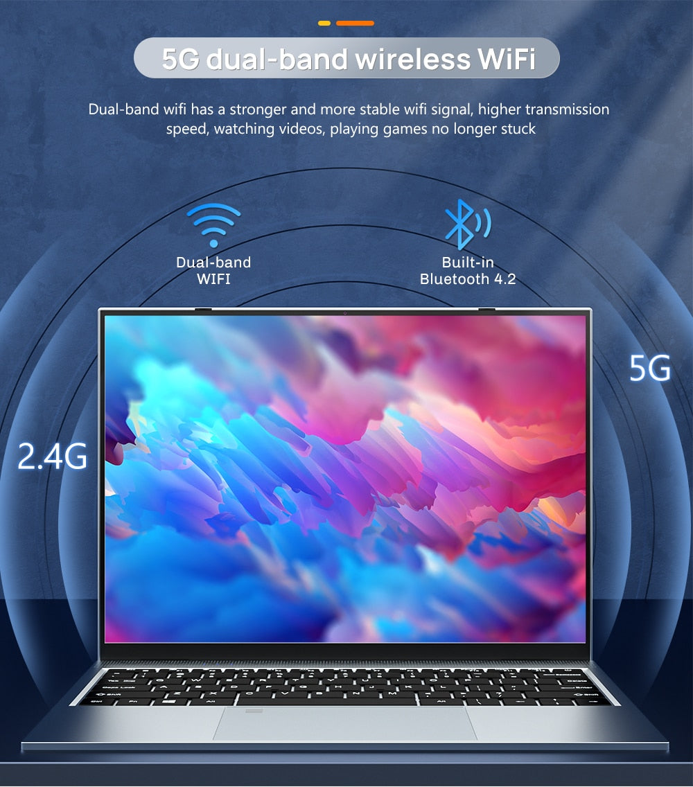 Metal 13.5 Inch Intel i3-1005G1 2K IPS Screen Gaming Laptop Fingerprint 8GB RAM 256GB SSD Windows 10 Notebook Backlit BT Camera