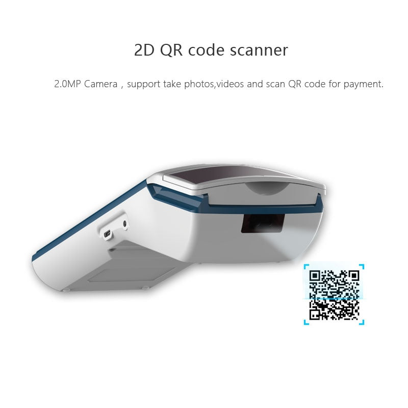 Mini Android Mobile POS terminal 58mm Thermal Printer NFC RFID Reader ZKC5501