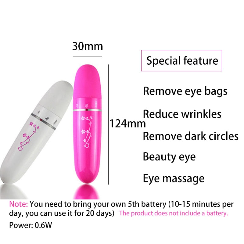 Mini Electric Portable Eye Massager Eye Care Beauty Instrument Device Remove Wrinkles Dark Circles Puffiness Massage