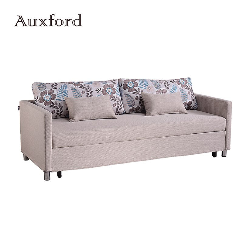 Modern Home Furniture Pull Out Stailess Steel Fabric Sofa Bed for Living Room Hotel Apartement