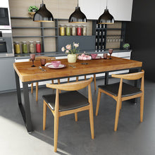 将图片加载到图库查看器,Modern Nordic Style Home six Seater Solid Wood Dining Table Rectangle Desk Dinner Living Room Restaurant Kitchen Furniture