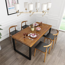 将图片加载到图库查看器,Modern Nordic Style Home six Seater Solid Wood Dining Table Rectangle Desk Dinner Living Room Restaurant Kitchen Furniture
