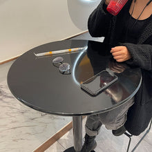 Load image into Gallery viewer, Modern Simple Round Dining Table Bar Table Milk Tea Shop Metal Leisure High Table Bar Coffee Table